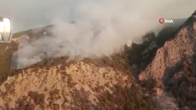 Antalya'daki yangına havadan ve karadan müdahale sürüyor