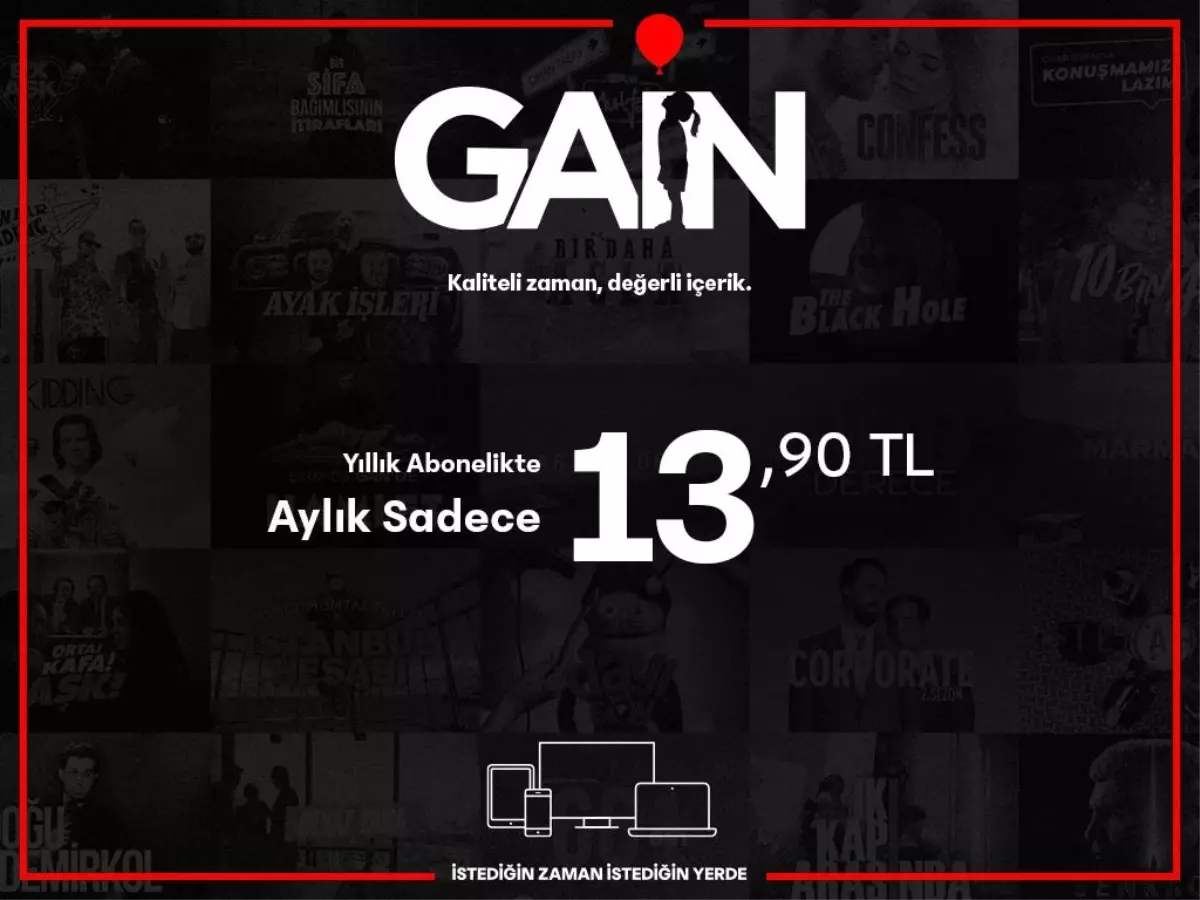 GAİN\'DEN YILLIK PREMİUM ABONELİK SEÇENEĞİ BÜYÜK İNDİRİMLE GELİYOR