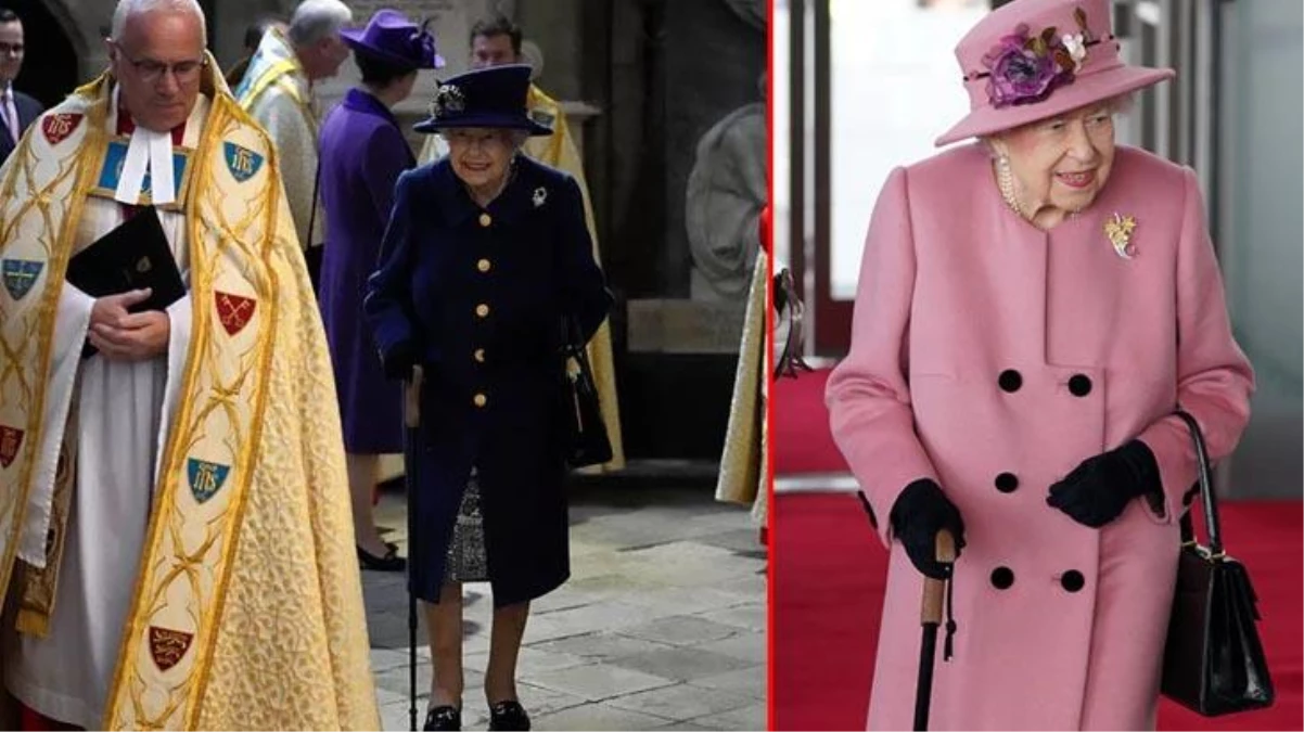 İngiltere Kraliçesi, bir hafta içinde ikinci kez bastonla görüntülendi
