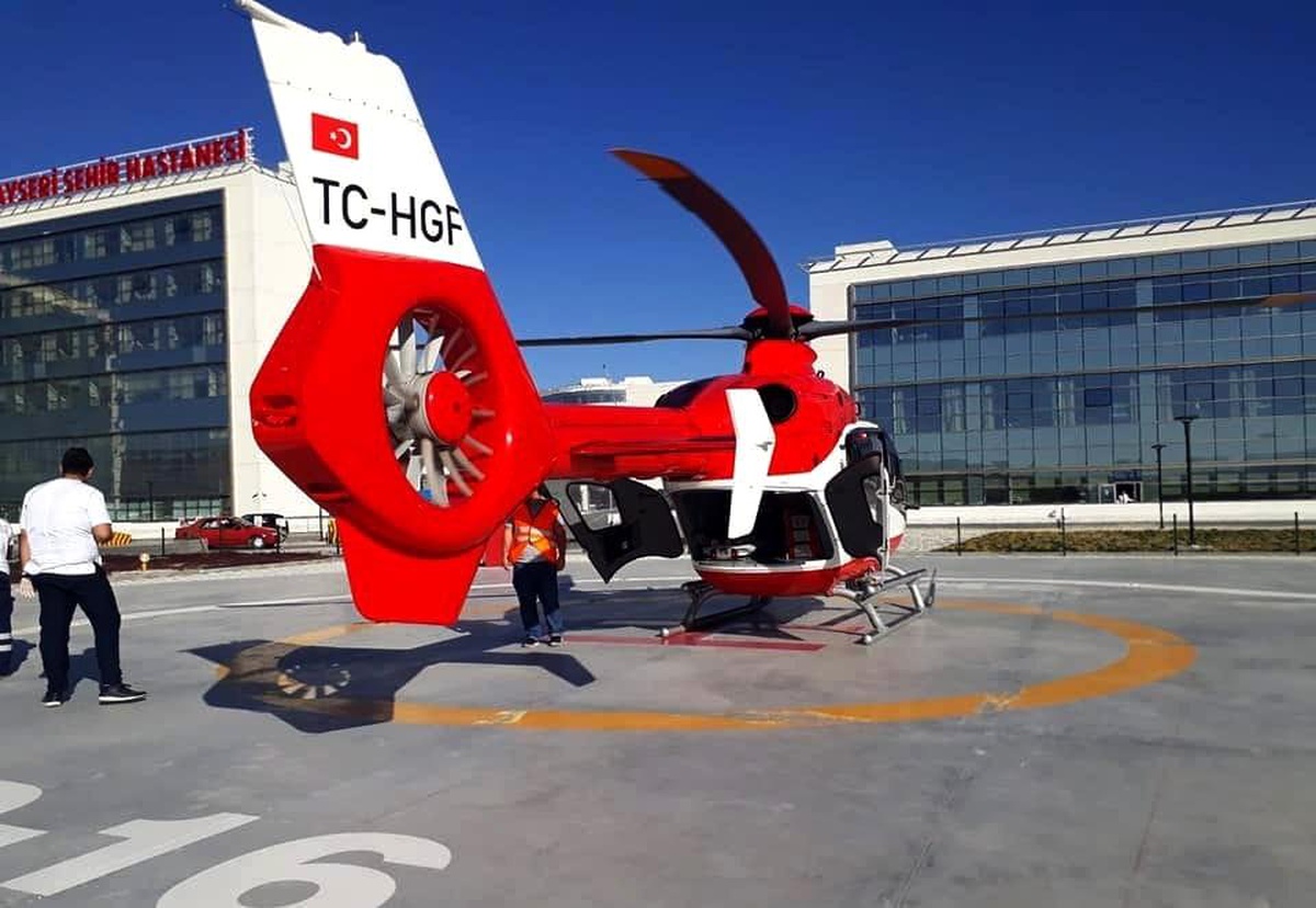Son dakika haber | Kalp hastasının imdadına helikopter ambulans yetişti