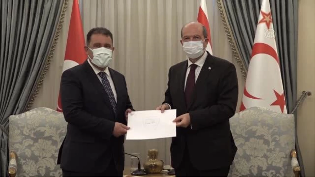 KKTC Cumhurbaşkanı Tatar, Meclis Başkanı Sennaroğlu ve Başbakan Saner\'i kabul etti