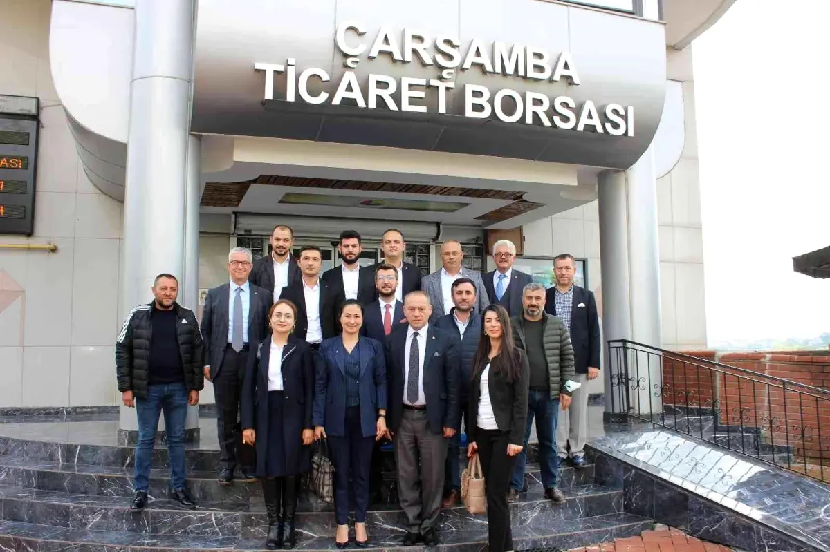 Çarşamba Ticaret Borsası partilileri ağırladı