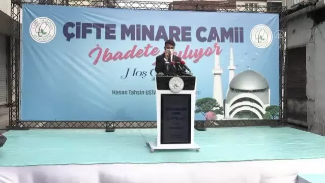 Çifte Minare Camisi'nin açılışı yapıldı