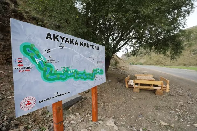 Çöpten arındırılan Akyaka Kanyonu'nun bir bölümü turizme kazandırıldı