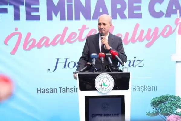 Çifte Minare Camisi'nin açılışı yapıldı