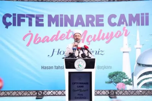 Çifte Minare Camisi'nin açılışı yapıldı