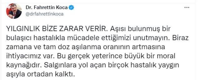 Son Dakika: Türkiye'de 15 Ekim günü koronavirüs nedeniyle 181 kişi vefat etti, 30 bin 694 yeni vaka tespit edildi