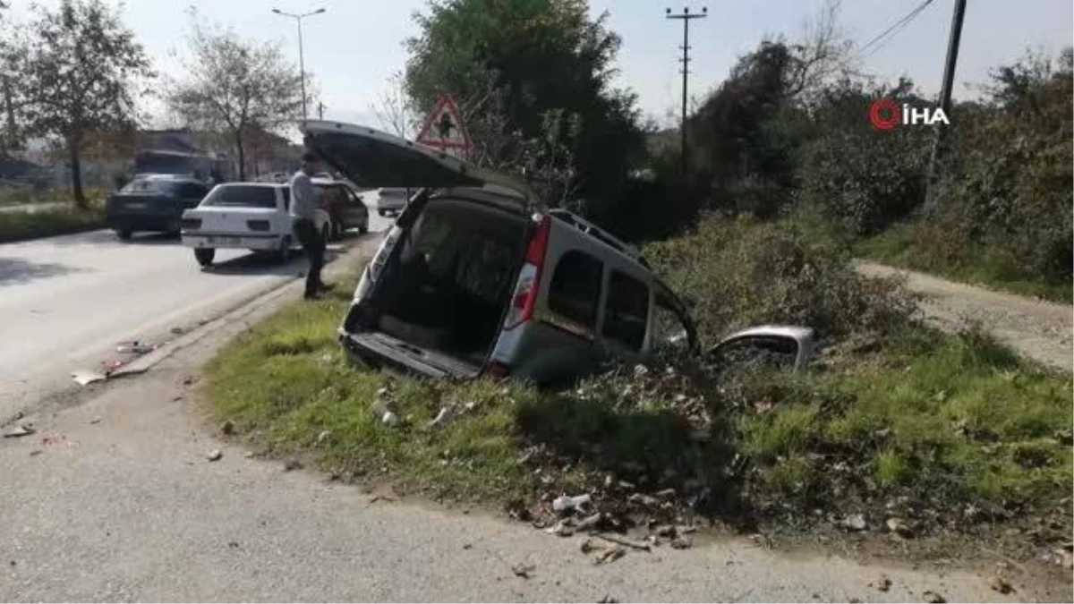 Hafif ticari araç sulama kanalına girdi 3 kişi yaralandı