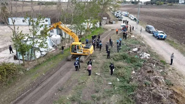 İçme suyu havzasına kaçak yapılmak istenen depo belediye ekiplerince yıkıldı