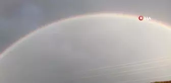 Çanakkale'de çifte gökkuşağının mest eden görüntüsü