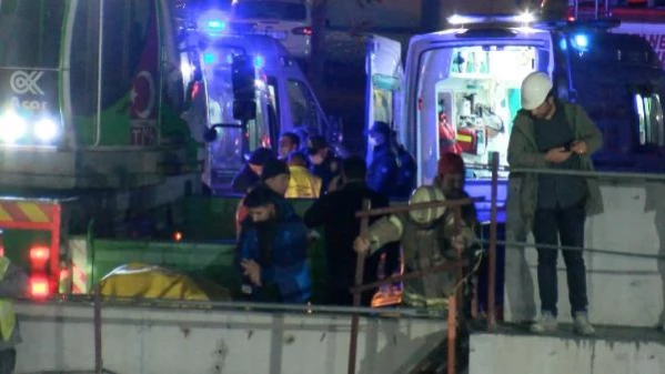 Arnavutköy'de metro inşaatında işçileri taşıyan sepetin halatı koptu: 3 yaralı