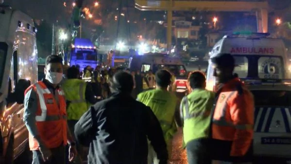 Arnavutköy'de metro inşaatında işçileri taşıyan sepetin halatı koptu: 3 yaralı