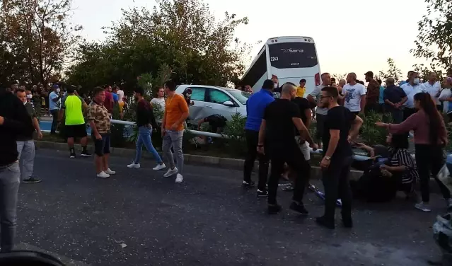 7 aracın karıştığı kazada ortalık savaş alanına döndü: 1 ölü, 8 yaralı