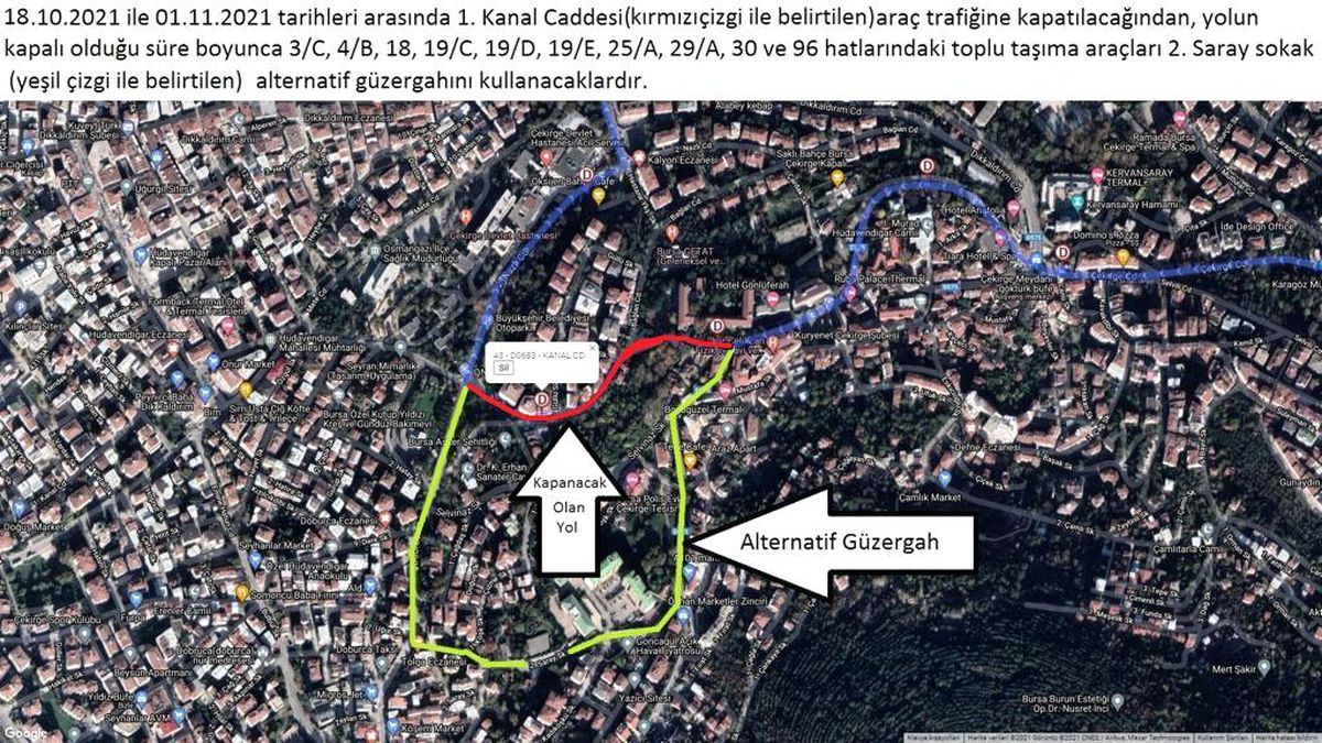 Çekirge\'de trafik düzenlemesi