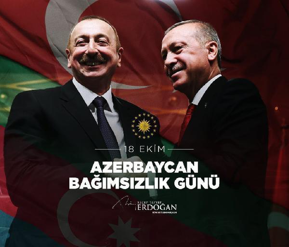 Cumhurbaşkanı Erdoğan, Azerbaycan\'ın Bağımsızlık Günü\'nü kutladı