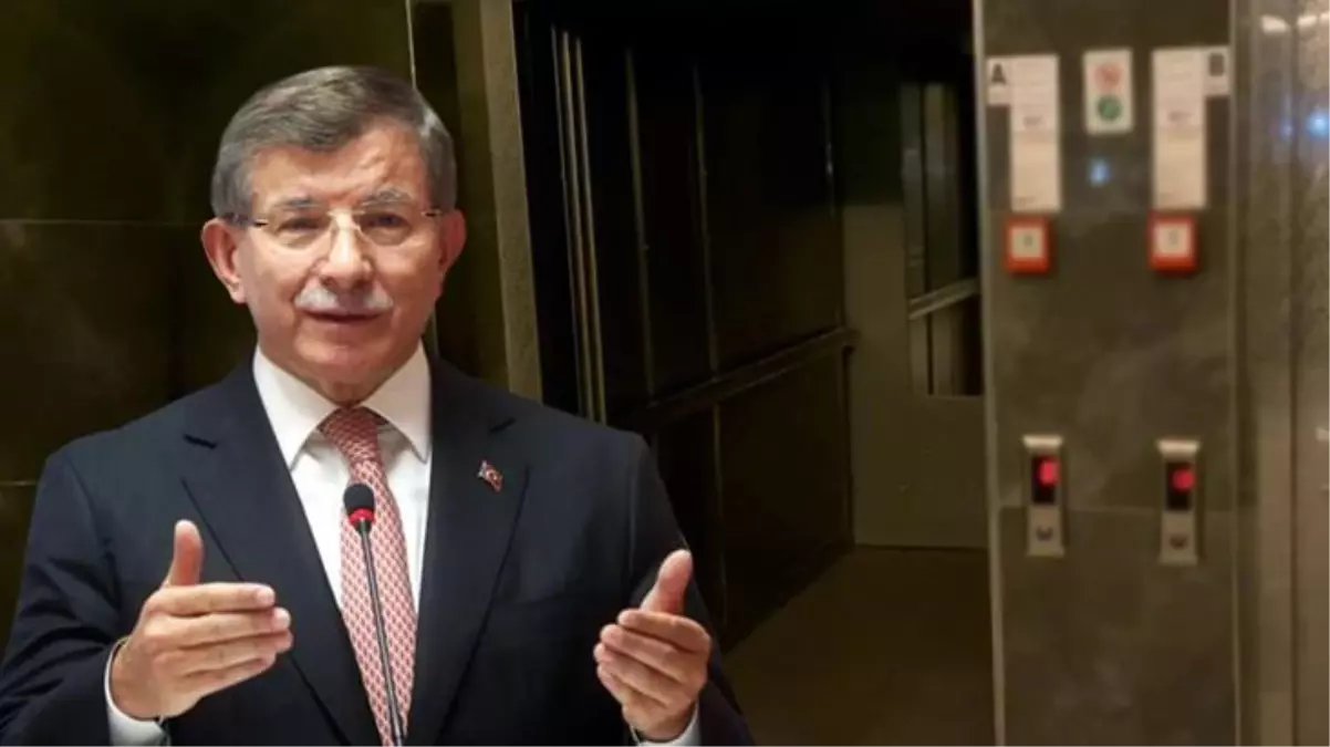 Bindiği asansör yere çakıldı! Davutoğlu, programlarına bir süre ara vermek zorunda kaldı