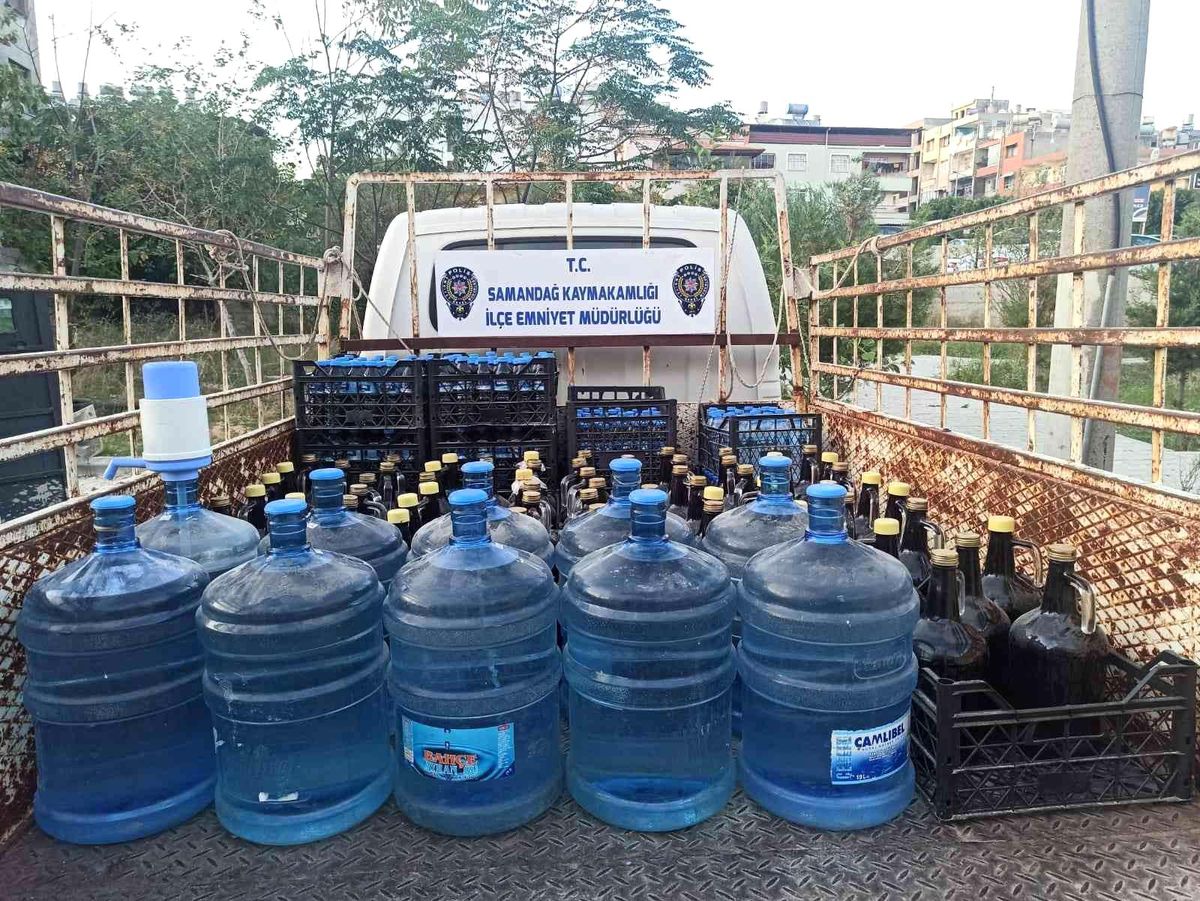 Samandağ\'da 567 litre sahte içki ele geçirildi