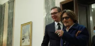 Amerikalı aktör Johnny Depp animasyon dizisinin tanıtımı için Sırbistan'da