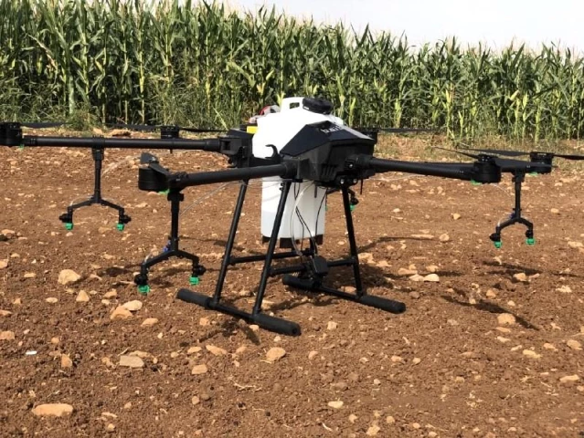 Drone ile zirai ilaçlama yaparak ürün kaybının önüne geçiliyor
