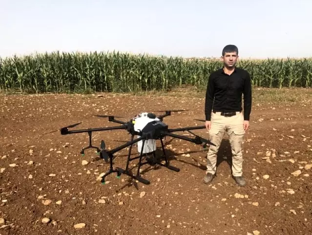 Drone ile zirai ilaçlama yaparak ürün kaybının önüne geçiliyor