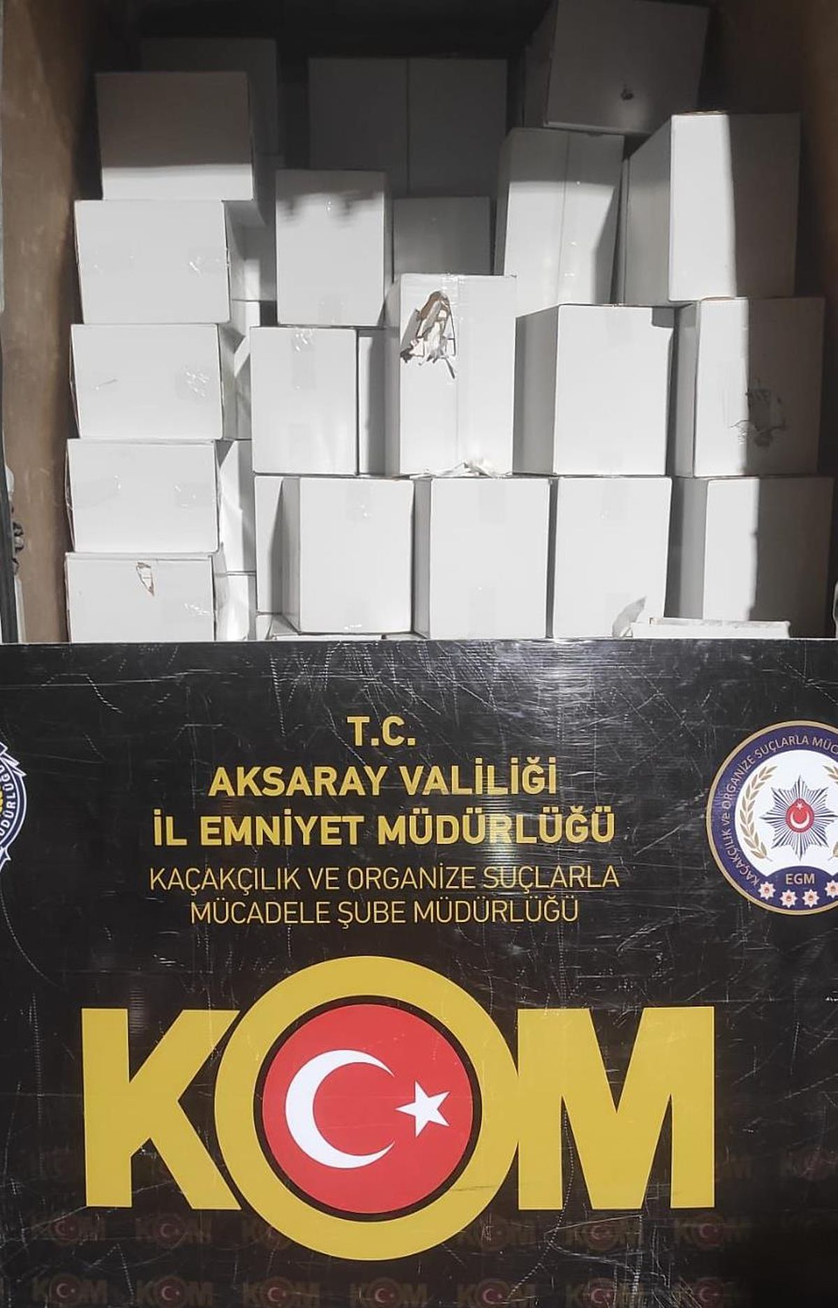 Aksaray\'da 2 milyon filtreli sigara kağıdı ele geçirildi