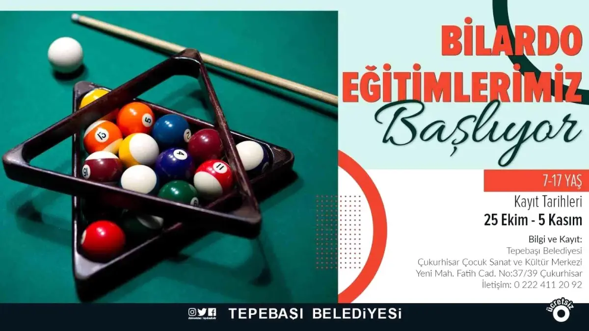 Son Dakika | Çukurhisarlı çocuklar için bilardo eğitimleri başlıyor