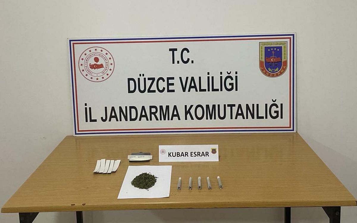 Düzce\'de valizinde uyuşturucu bulunan yolcu gözaltına alındı