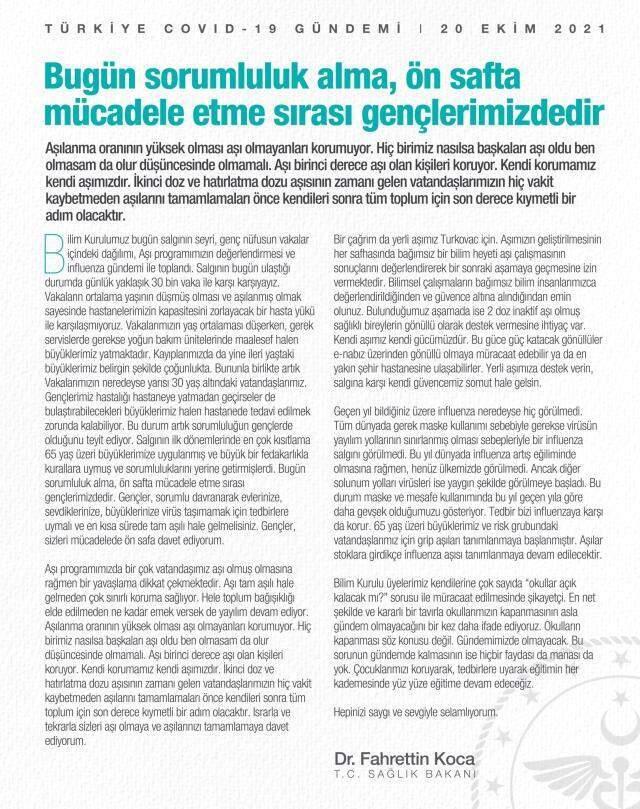 Son Dakika! Bilim Kurulu sonrası Bakan Koca'dan 'Okullar açık kalacak mı?' sorusuna yanıt: Gündemimizde yok