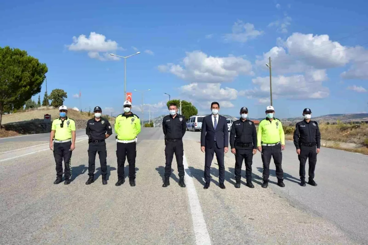 Kaymakam Yıldırım trafik denetimine katıldı