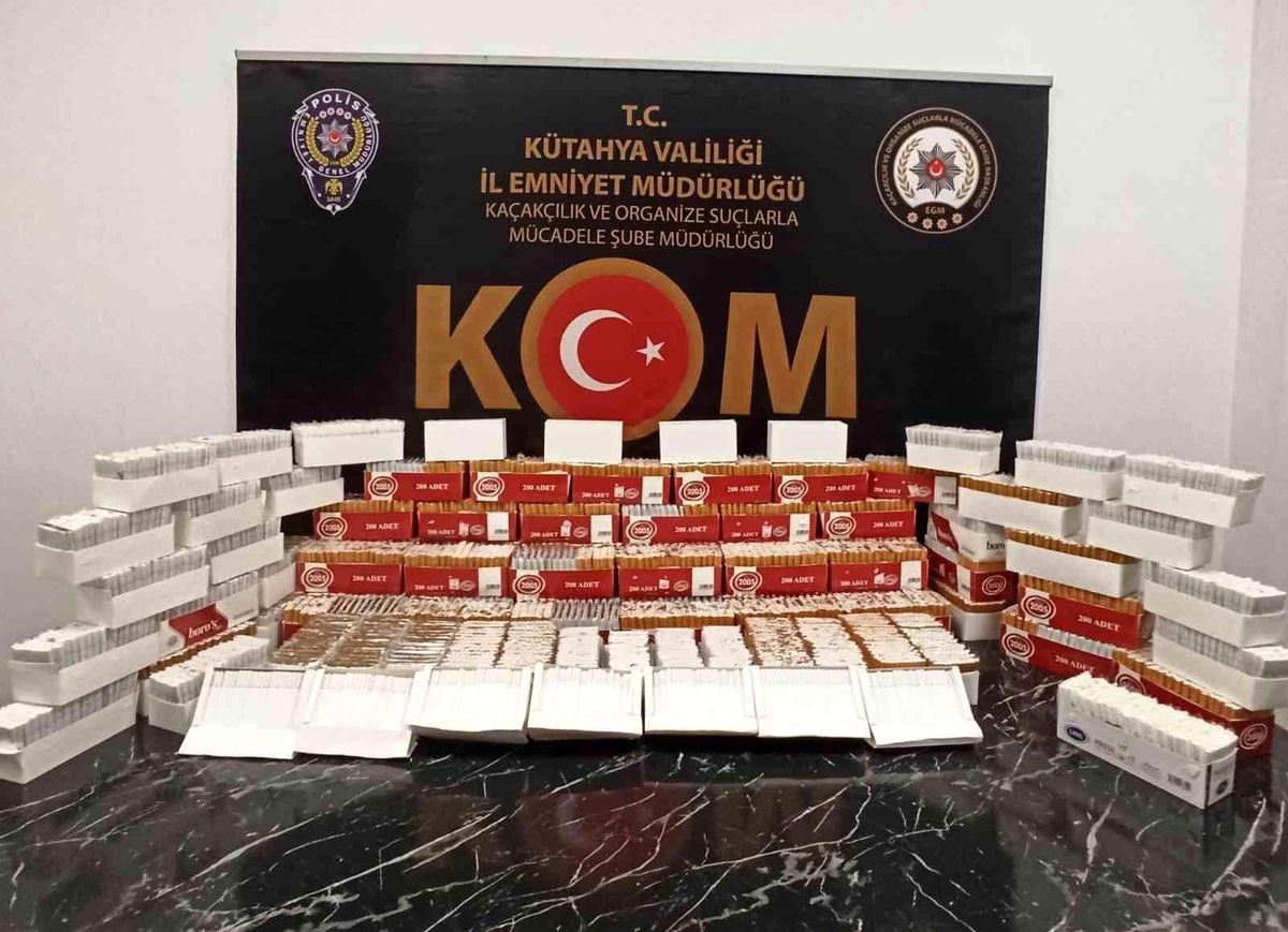Kütahya\'da 21 bin 300 adet makaron ele geçirildi