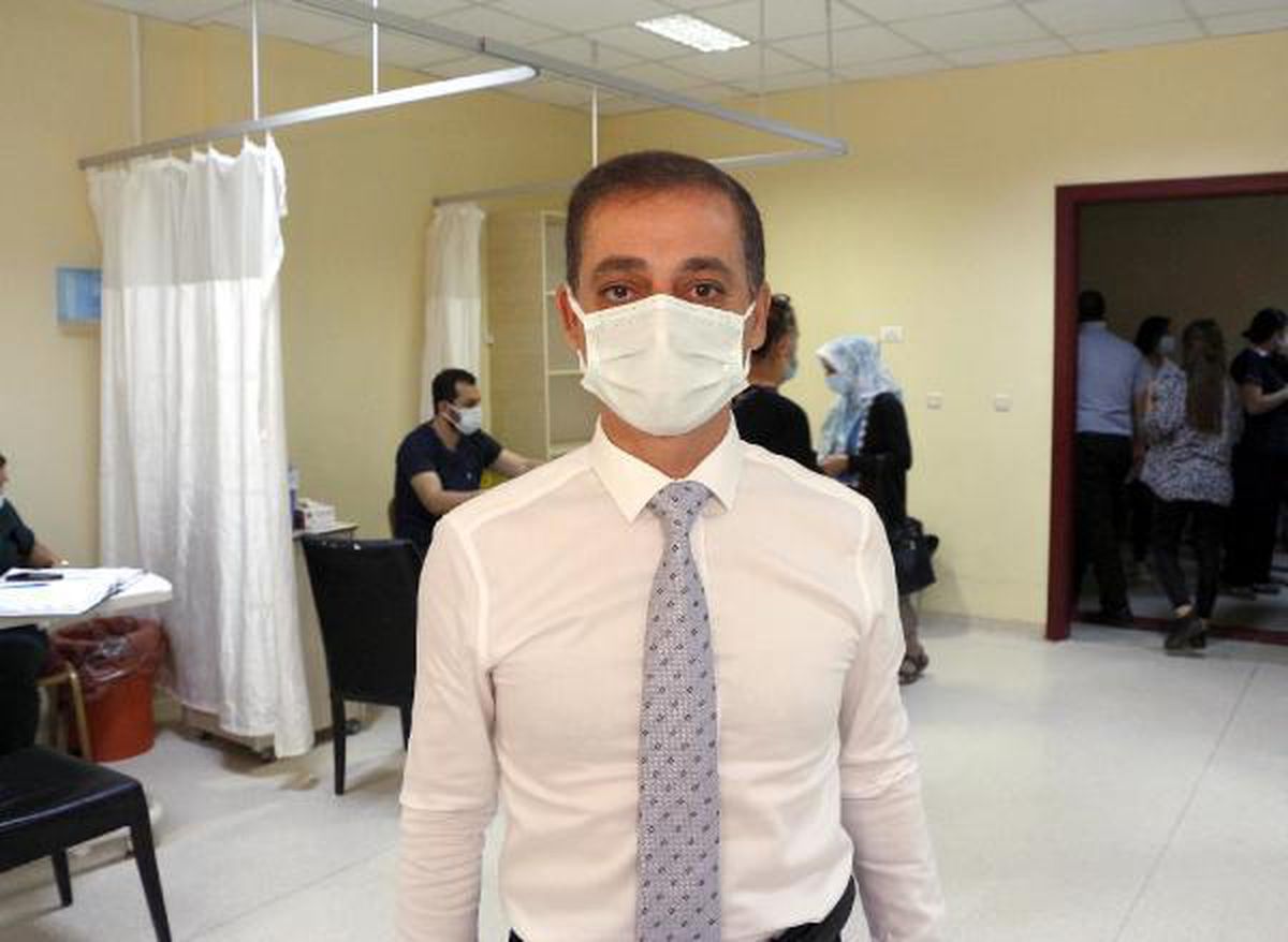 Sahadaki aşı ekibi, çobanın ayağına gitti