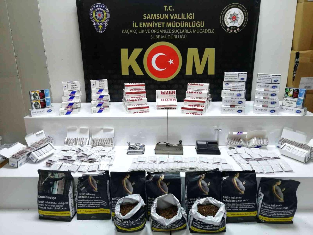 Samsun\'da 19 bin 600 adet kaçak makaron ele geçirildi