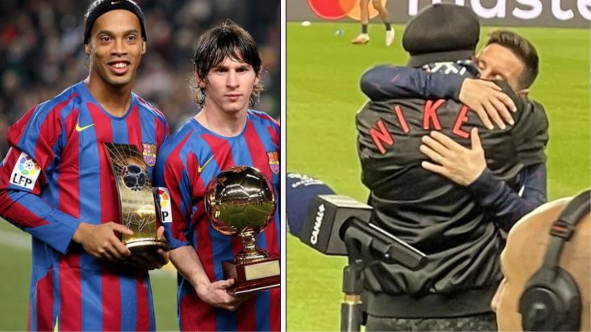 Ronaldinho\'nun son hali görenleri duygulandırdı! Messi, büyük ustaya sıkı sıkı sarıldı