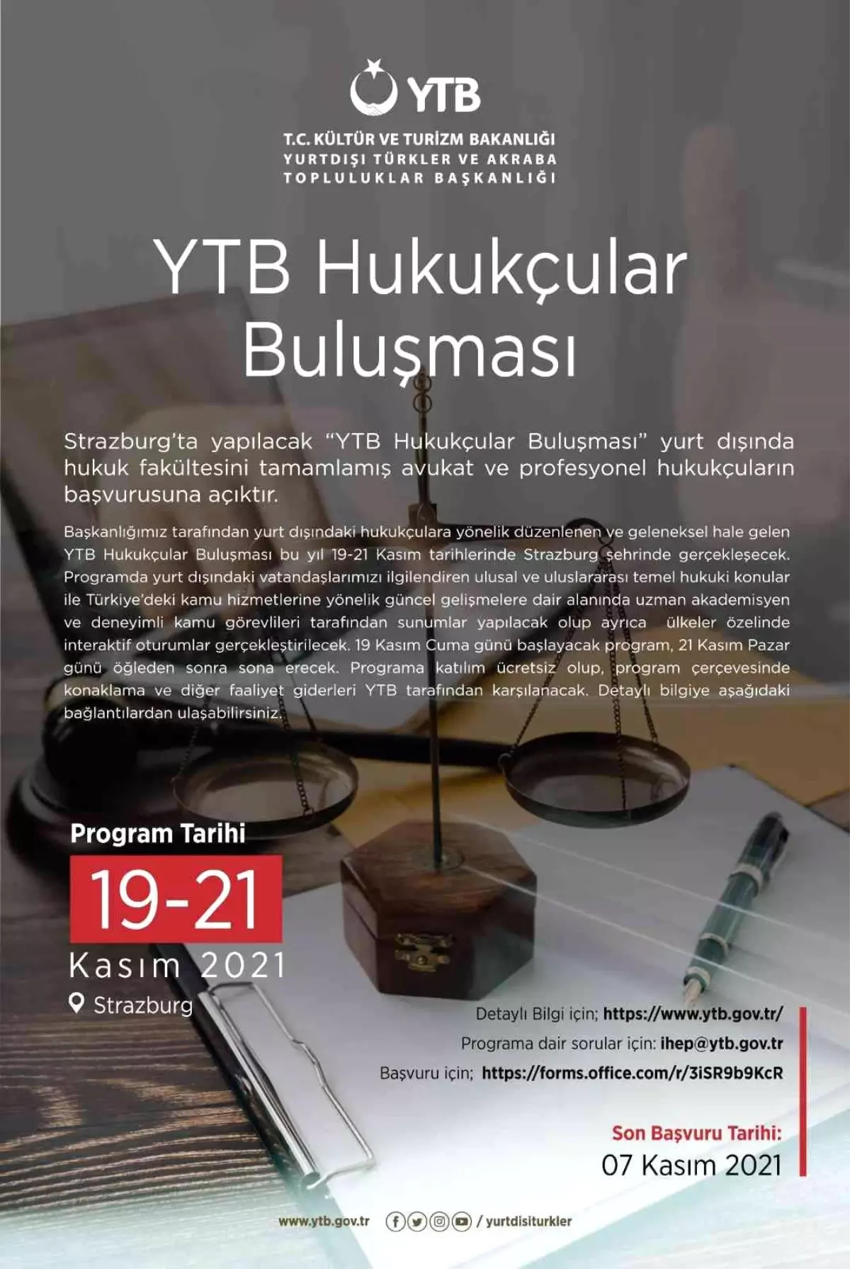 YTB dünyanın dört bir yanındaki hukukçuları Strazburg\'da buluşturuyor