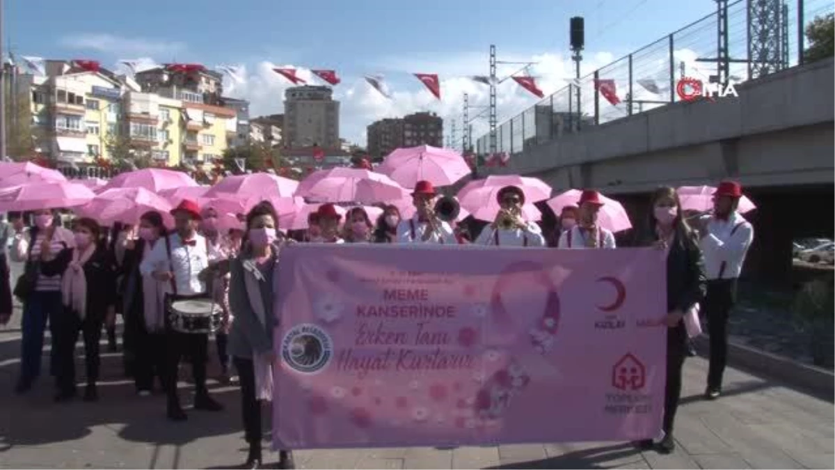 Kartal Belediyesi\'nden meme kanseri farkındalık yürüyüşü