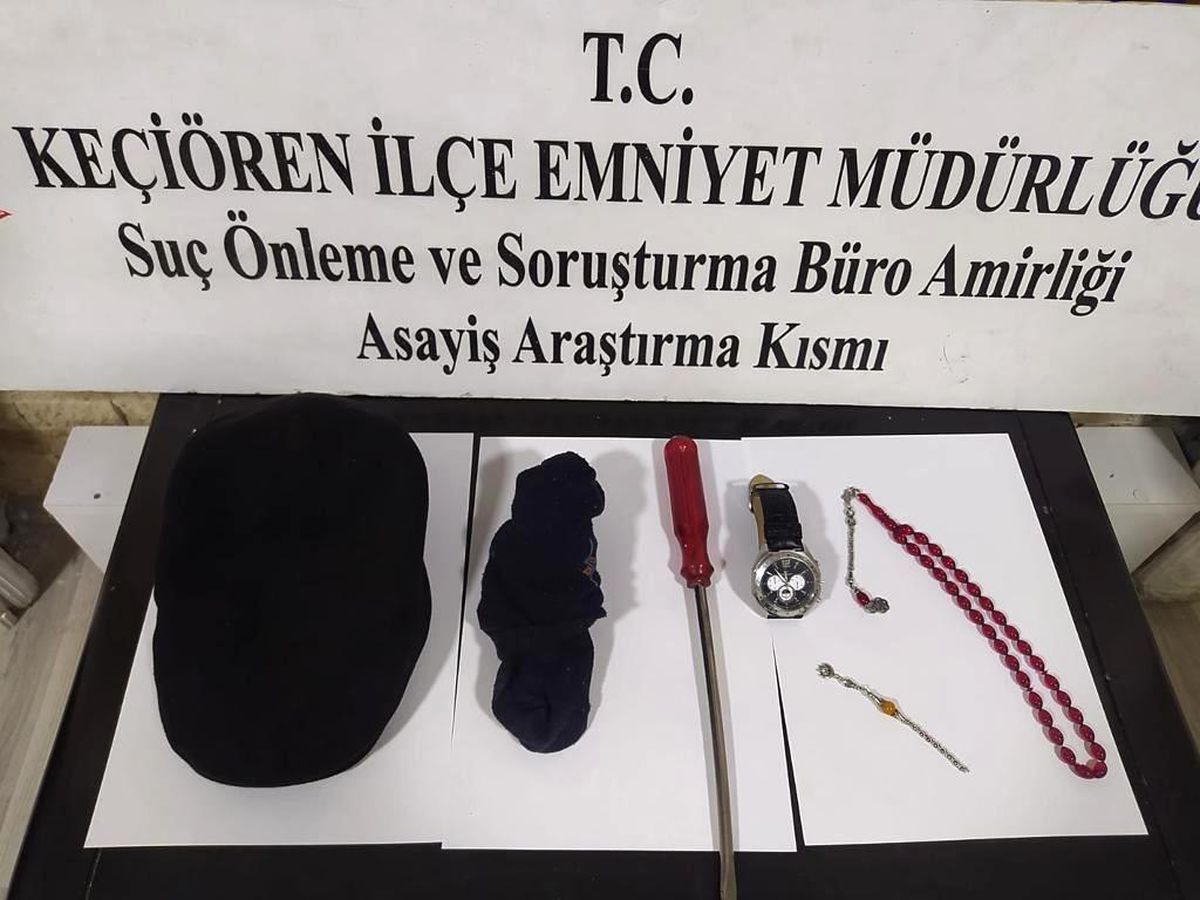 Keçiören\'de son bir haftada iki ayrı eve giren hırsız yakayı ele verdi