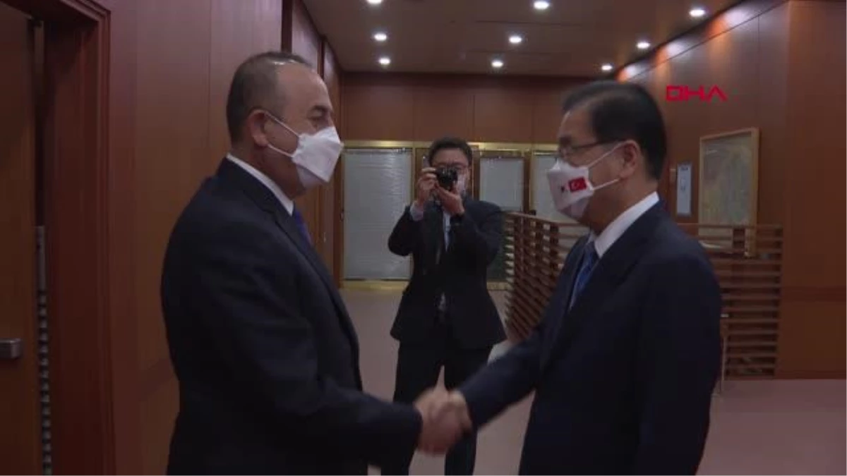 Son dakika haber! Bakan Çavuşoğlu, Güney Kore\'de heyetler arası görüşmelere katıldı