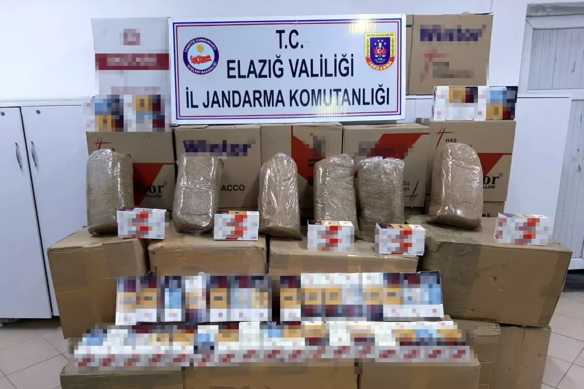 ELAZIĞ\'DA 125 BİN LİRALIK KAÇAK TÜTÜN ELE GEÇİRİLDİ