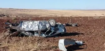 Siverek'te takla atan otomobil şarampole devrildi: 1 ölü, 3 yaralı