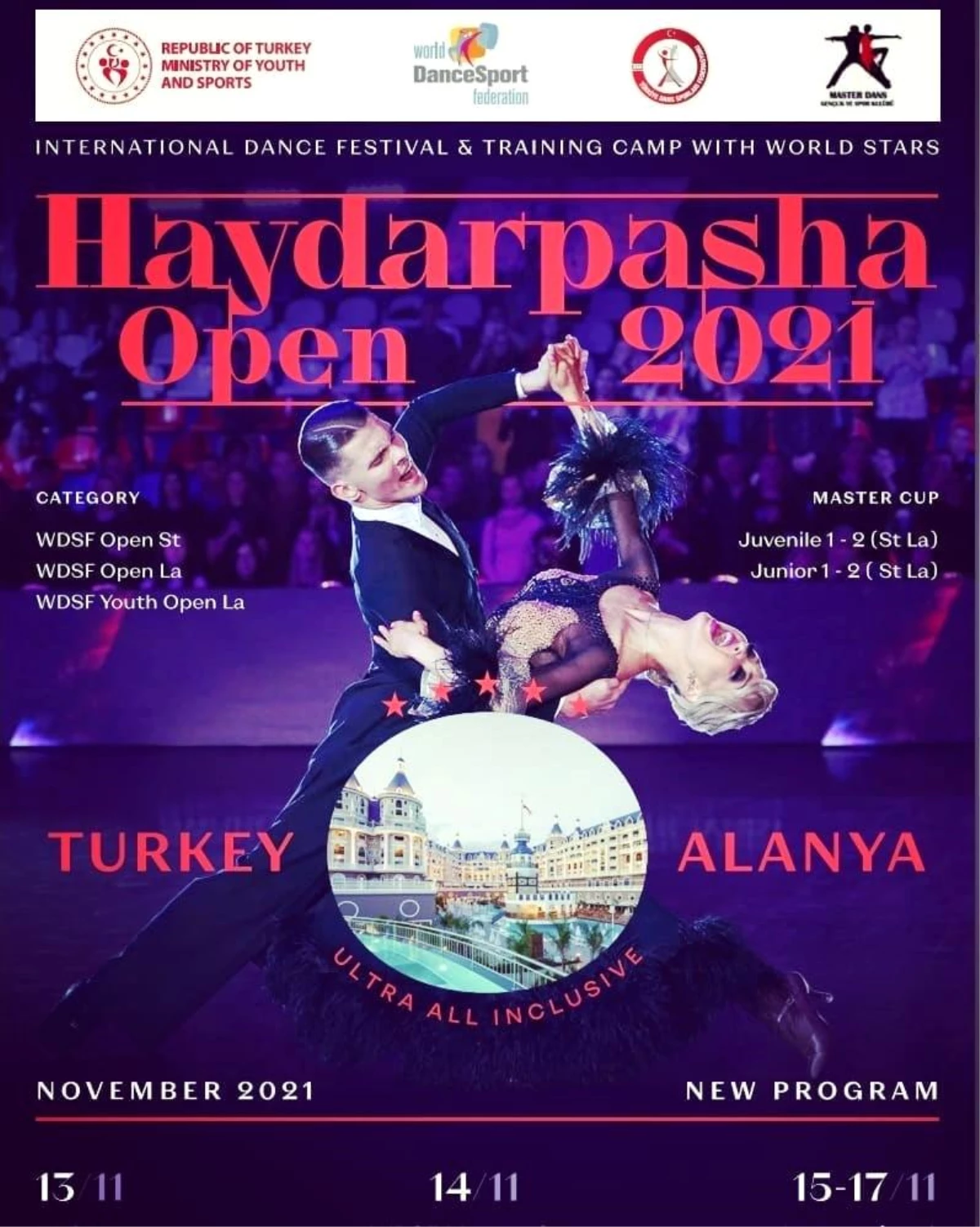 Uluslararası Dans Yarışması Haydarpasha Open 2021, Alanya\'da yapılacak