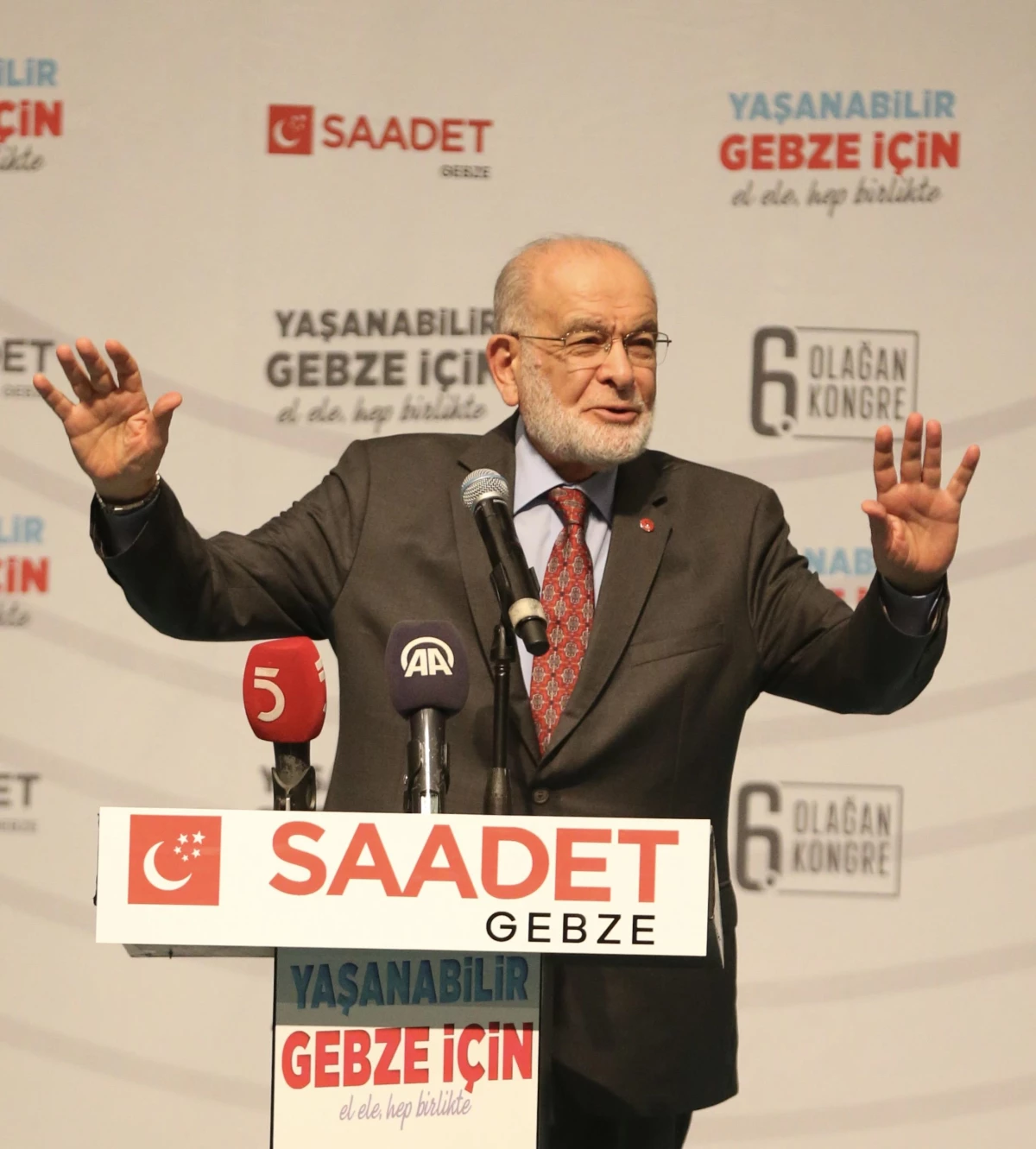 Saadet Partisi Genel Başkanı Karamollaoğlu, Kocaeli\'de konuştu