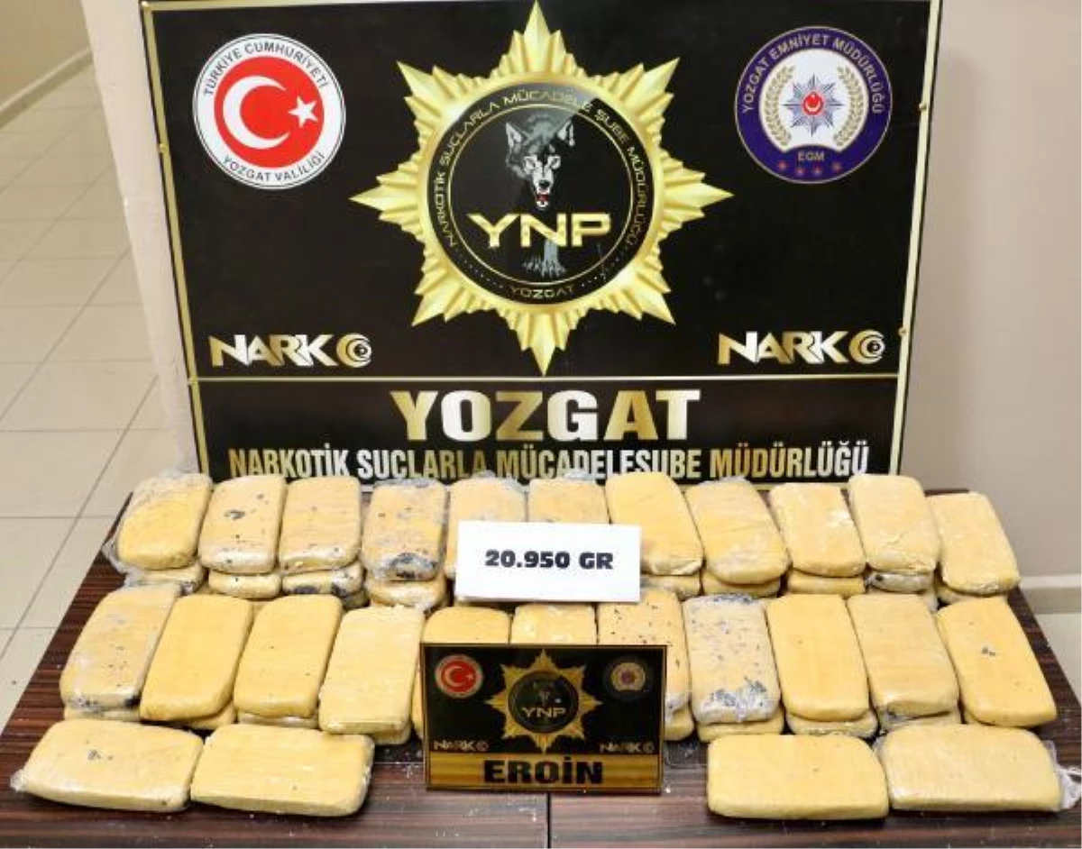 Yozgat\'ta 20 kilo 950 gram eroin ele geçirildi, 1 kişi tutuklandı