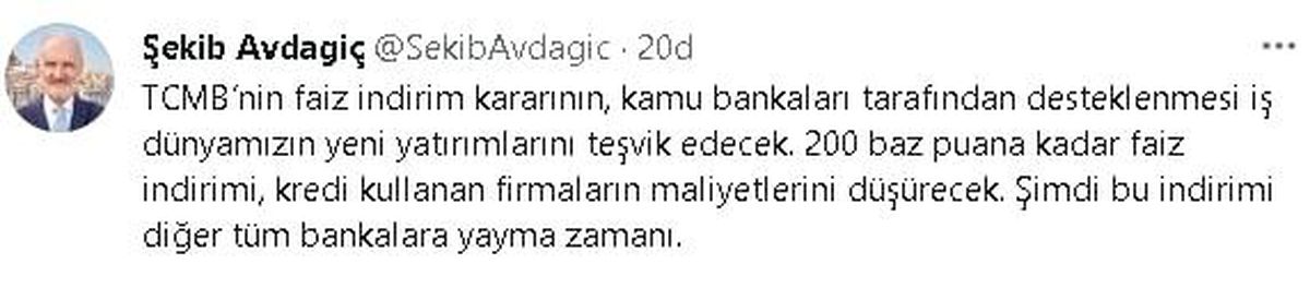 İTO Başkanı Şekib Avdagiç\'den kamu bankalarının faiz indirimine dair açıklama