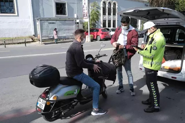 Kuruçeşme'de elektrikli scooter denetimi