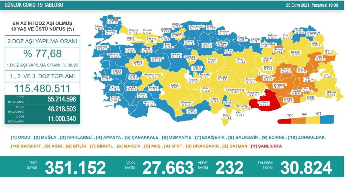Son dakika haber: Son 24 saatte korona virüsten 232 kişi hayatını kaybetti