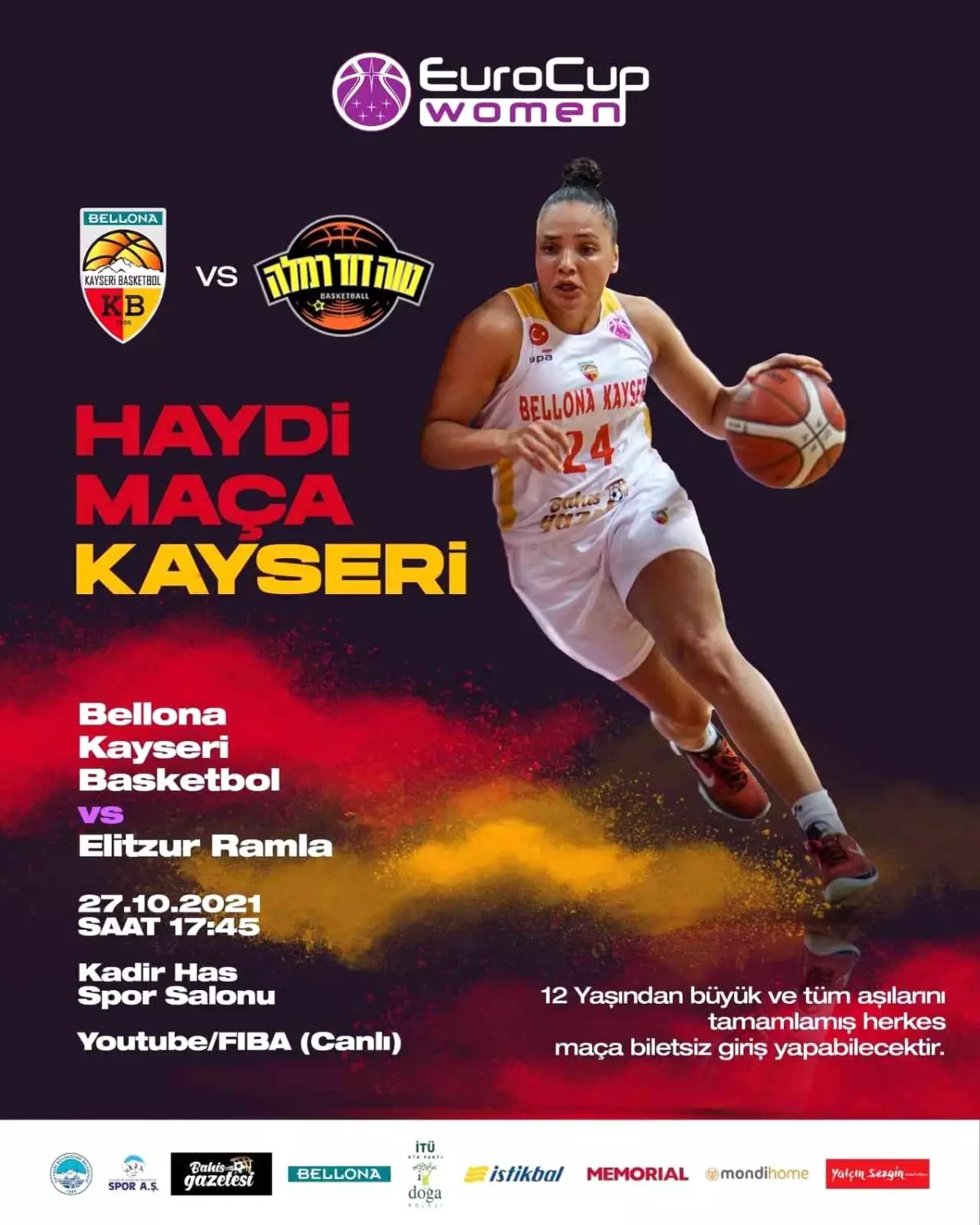 Bellona Kayseri Basketbol Kulübü\'nden taraftara çağrı