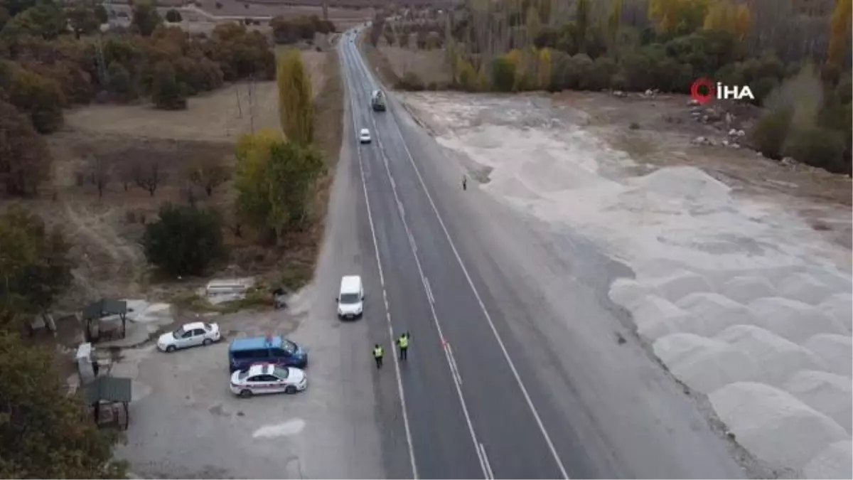 Konya\'da helikopter destekli trafik denetimi