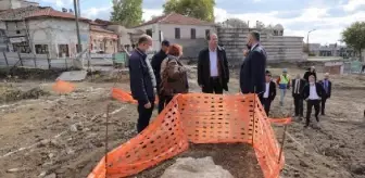 Selimiye Camii'nin çevre düzenlemesinde tarihi kalıntılar bulundu