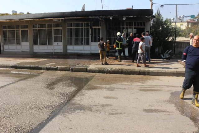 Mesleki eğitim merkezinde çıkan yangın hasara yol açtı