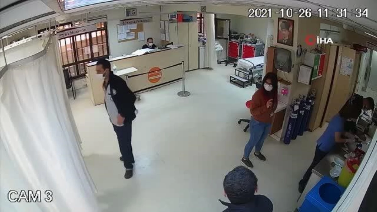 Son dakika haberi... Hastanede güvenlik görevlilerine saldırı kamerada
